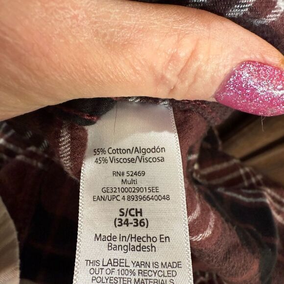George size small, brown, and black plaid flannel shirt - Picture 4 of 10